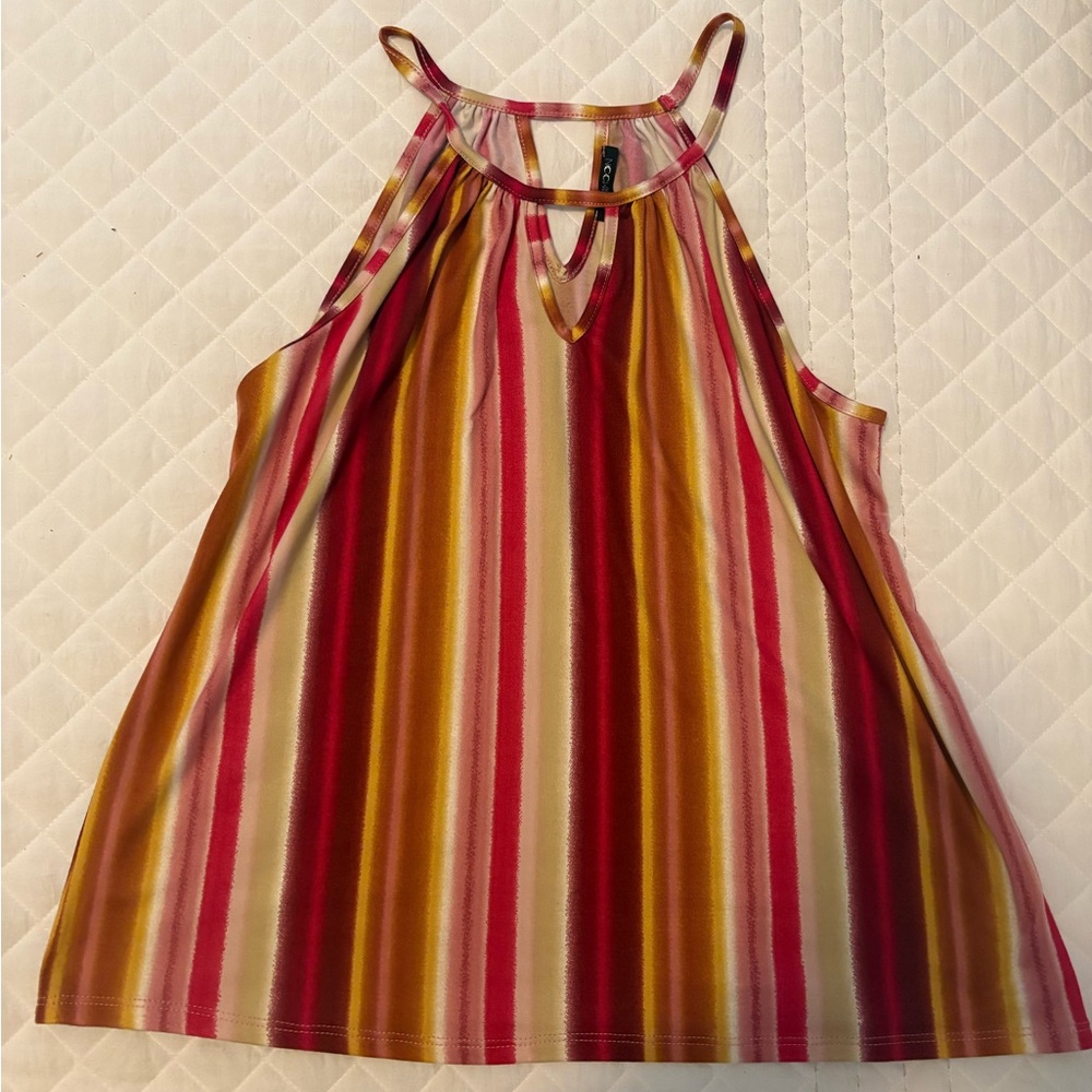 Papermoon Red and Pink Striped Halter Too